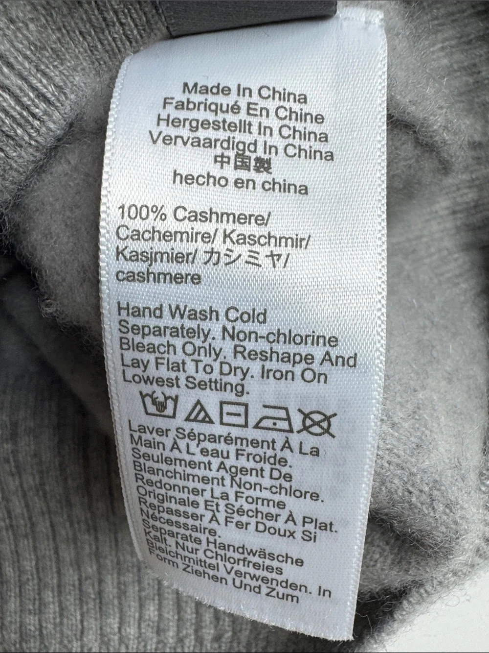 J.Crew 100% Cashmere V-Neck Sweater – Heather Gray – Women’s XS